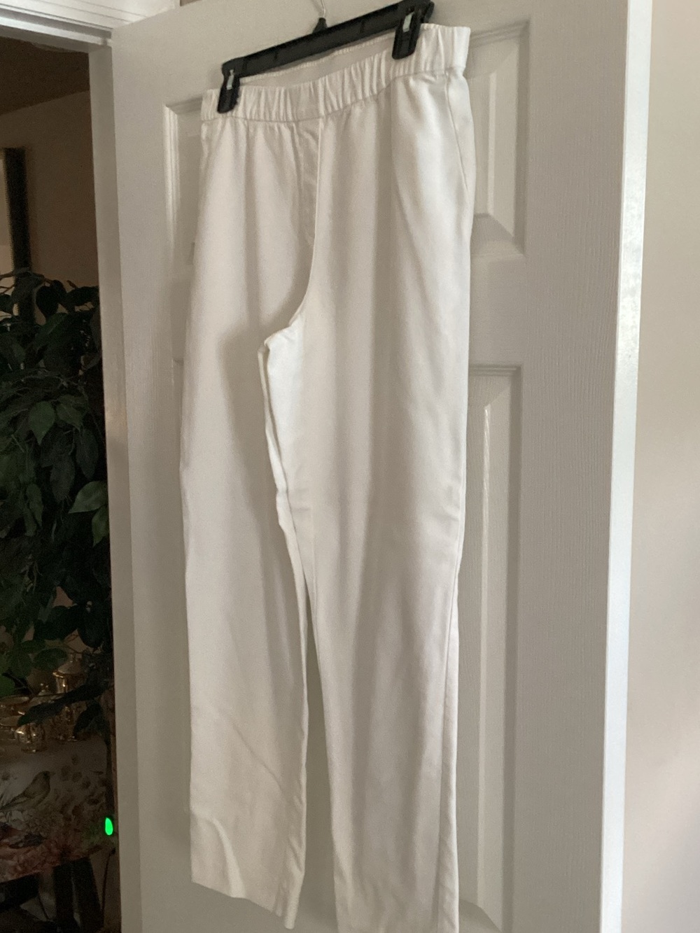 J. Jill White Pull-On Straight Leg Trousers